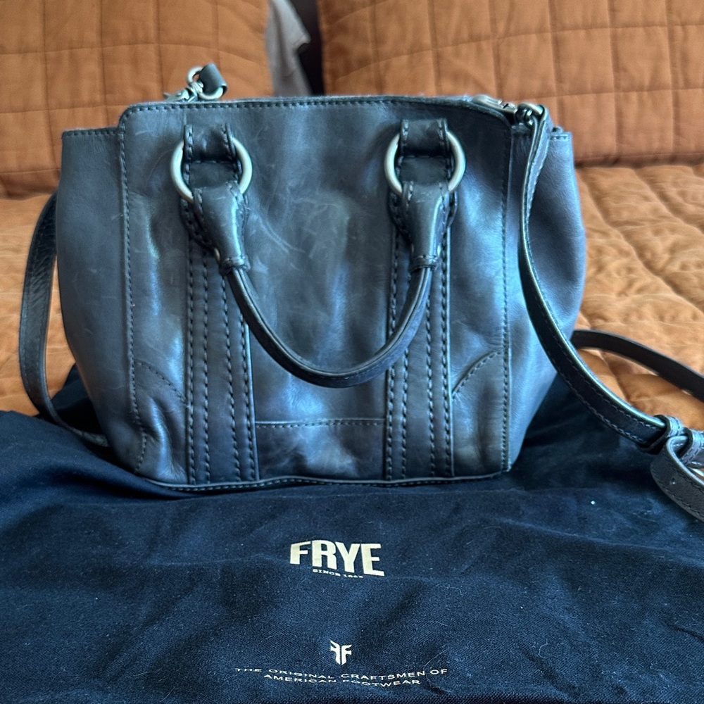 Frye Charcoal Leather Satchel